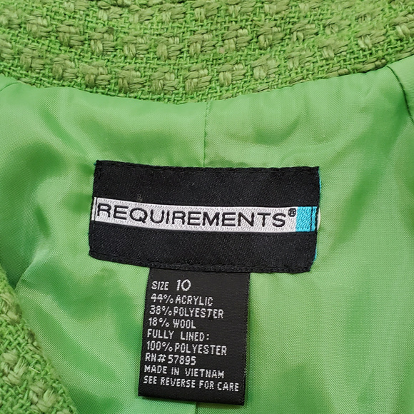 Green Tweed Single Button Swing Jacket/Coat - Picture 4 of 4